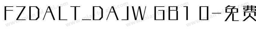 FZDALT_DAJW GB1 0字体转换